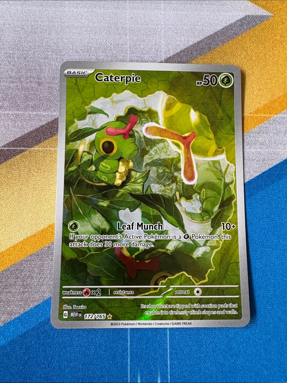 Pokémon TCG Caterpie Scarlet & Violet 151 - 172/165 Holo Illustration Rare NM